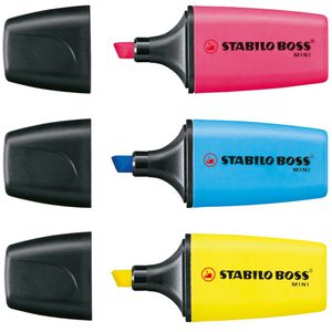 Textmarker Stabilo Boss MINI, 3 Stück