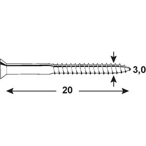 Produktbild für Holzschrauben Connex KY3013020, verzinkt