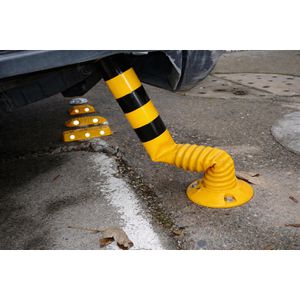 Produktbild für Absperrpfosten Schake 412445BG, schwarz/gelb, aus Kunststoff