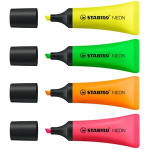 Textmarker Stabilo Neon, 4 Stück