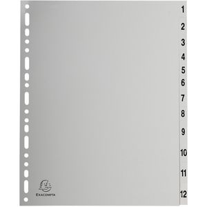 Register Exacompta 2912E, A4 Überbreite, 1-12