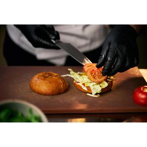 Produktbild für Einmalhandschuhe Arnomed Latex Black, schwarz, 100 Stück