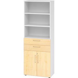 Kombischrank Hammerbacher Serie 9 Advanced, ahorn / weiß