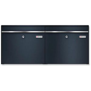 Produktbild für Briefkasten Metzler BK212-H2, anthrazit, aus Stahl
