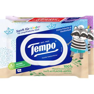 Produktbild für Feuchtes-Toilettenpapier Tempo Sanft für Kinder