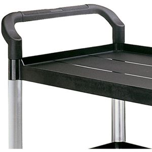 Produktbild für Servierwagen Böttcher-AG schwarz, Aluminium / Kunststoff