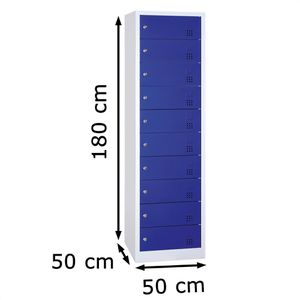 Produktbild für Schließfachschrank Lüllmann 526441, blau