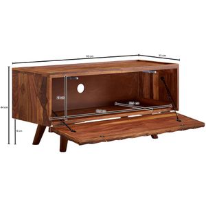 Produktbild für Lowboard Wohnling WL6.558, aus Massivholz, grifflos, sheesham