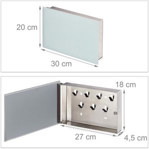 Produktbild für Schlüsselkasten Relaxdays 10032258 mit Magnettafel