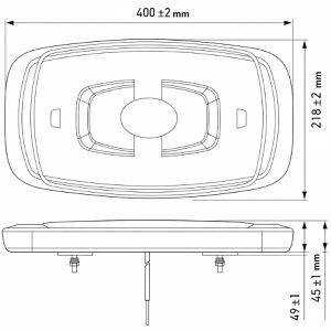 Produktbild für Warnleuchte Hella 2RL 014 565-001, orange, mit 360° LED