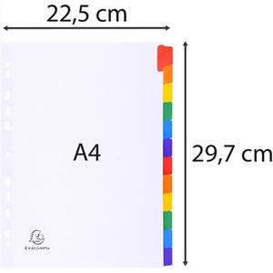 Produktbild für Register Exacompta 2312E, A4, blanko