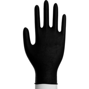 Produktbild für Einmalhandschuhe Abena Classic Sensitiv, schwarz, 100 Stück