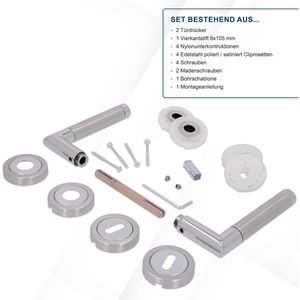 Produktbild für Drückergarnitur Alpertec Fair V-R BB
