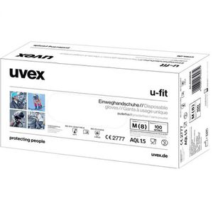 Produktbild für Einmalhandschuhe Uvex u-fit, blau, 100 Stück