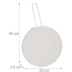 Produktbild für Spritzschutzdeckel Relaxdays 10027880, silber