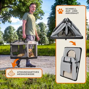 Produktbild für Tiertransportbox CADOCA Gr. L, aus Stoff
