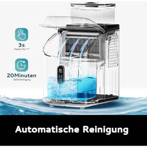 Produktbild für Eiswürfelmaschine EUHOMY Kunststoff, IM005-CBL, schwarz