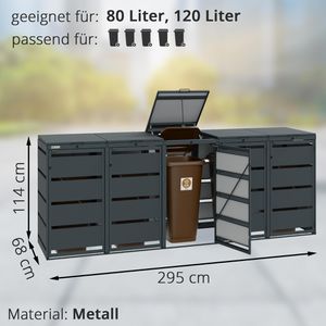 Produktbild für Mülltonnenbox MBOX24 Classic, Metall