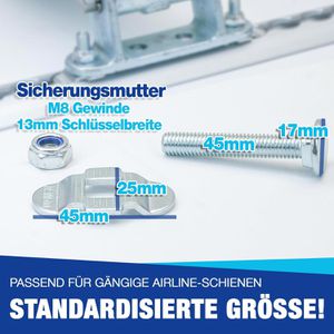 Produktbild für Zurrösen NTG LS.8745 Schraubfitting für Airlineschiene