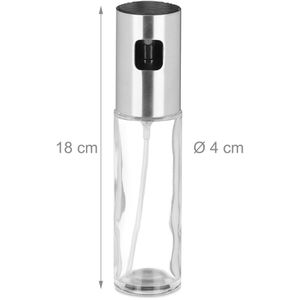 Produktbild für Ölsprüher Relaxdays 10030719, silber, aus Glas und Edelstahl