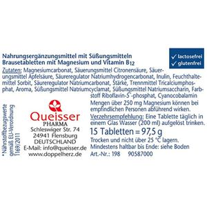 Produktbild für Magnesium Doppelherz aktiv, 15 Brausetabletten
