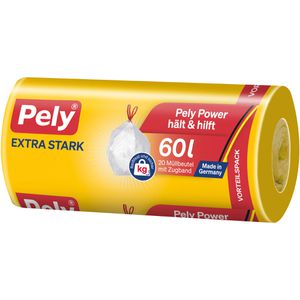 Müllbeutel Pely Extra Stark, 54030257, 60 Liter