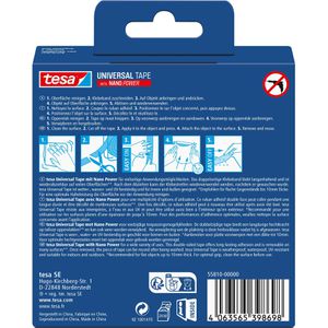 Produktbild für Doppelseitiges-Klebeband Tesa 55810, Nano Power