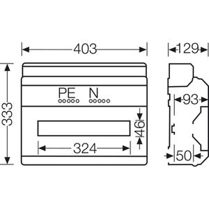 Produktbild für Sicherungskasten Hensel KV 9118, wasserdicht IP65 für außen
