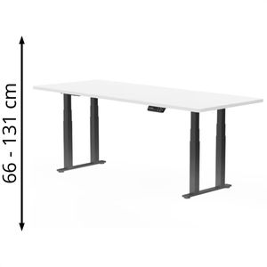 Produktbild für Schreibtisch FlexiSpot E7B Plus, weiß / schwarz