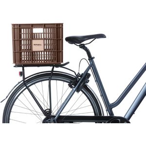 Produktbild für Fahrradkorb Basil Fahrradkiste L, braun, Kunststoff, 40 l