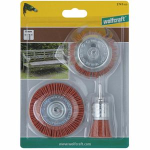 Produktbild für Drahtbürste Wolfcraft 2741000, Set Ø 25-75mm