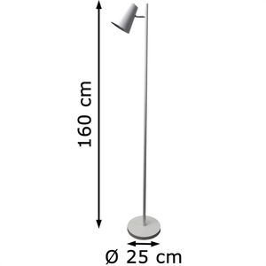 Produktbild für Stehlampe Unilux Spoty LED, weiß, 160 cm