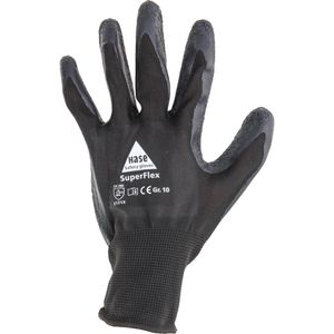 Produktbild für Arbeitshandschuhe Hase Superflex black, 508610S