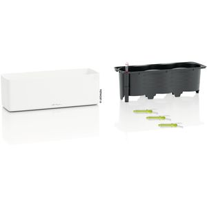 Produktbild für Übertopf Lechuza CUBE Triple, weiß matt, 40 x 14 x 14 cm