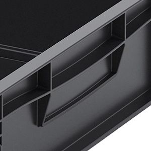 Produktbild für Eurobox AUER ESD EG 64/12 HG, schwarz, 24 Liter