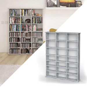Produktbild für CD-Regal Vicco Jukebox, beton grau