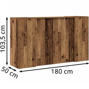 Produktbild für Empfangstheke vidaXL 3324212, altholz braun