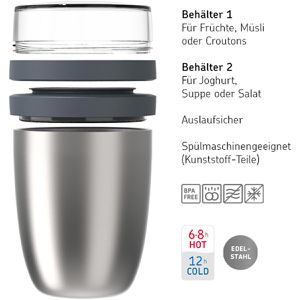 Produktbild für Thermobehälter Mepal Thermo-Lunchpot Ellipse, Edelstahl