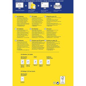 Produktbild für CD-Etiketten Zweckform L7676-25 Super Size, weiß