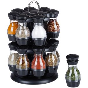 Gewürzkarussell Relaxdays 10037687, drehbar, mit 2 Ebenen