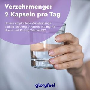 Produktbild für Aminosäuren gloryfeel L-Tyrosin, 365 Kapseln