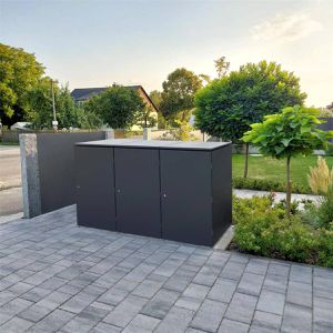 Produktbild für Mülltonnenbox Metzler MTB25C-AN-3X, Metall