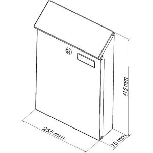 Produktbild für Briefkasten SafePost ScanPro 958 RAL 7016 anthrazit, aus Stahl