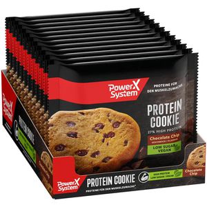 Power-System Kekse Protein Cookie Chocolate Chips, je 50g, 12 Stück