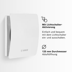 Produktbild für Badlüfter Bosch Fan 1500 W 125, Ø 125 mm