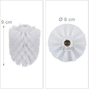 Produktbild für WC-Bürstenkopf Relaxdays 10021026, weiß, 5 Stück