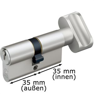 BASI Schließzylinder V50, V5030-0505, K35/35 mm, verschiedenschließend,  Knaufzylinder – Böttcher AG