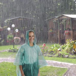 Produktbild für Regenponcho Relaxdays Länge 95 cm, Einweg, 10 Stück