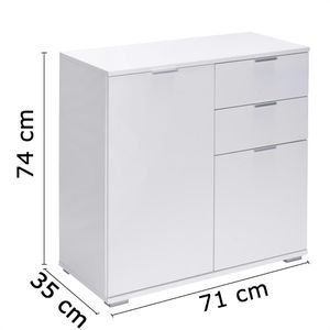 Produktbild für Kommode CASARIA Alba 106625, weiß