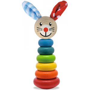 Motorikspielzeug Eichhorn Baby Steckfigur Hase